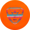 Dynamic Discs Fuzion Heist distant driver disc, orange disc