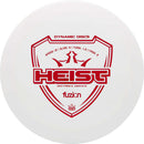 Dynamic Discs Fuzion Heist distant driver disc, white disc