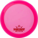 Dynamic Discs Lucid Heist distant driver disc, First Run stamp, pink disc