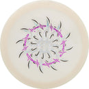 Dynamic Discs Lucid-Ice Glimmer Escape driver disc, Barbed Wire stamp, white disc