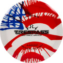 Dynamic Discs Lucid Trespass driver disc, MyDye American Flag stamp, tie dye disc