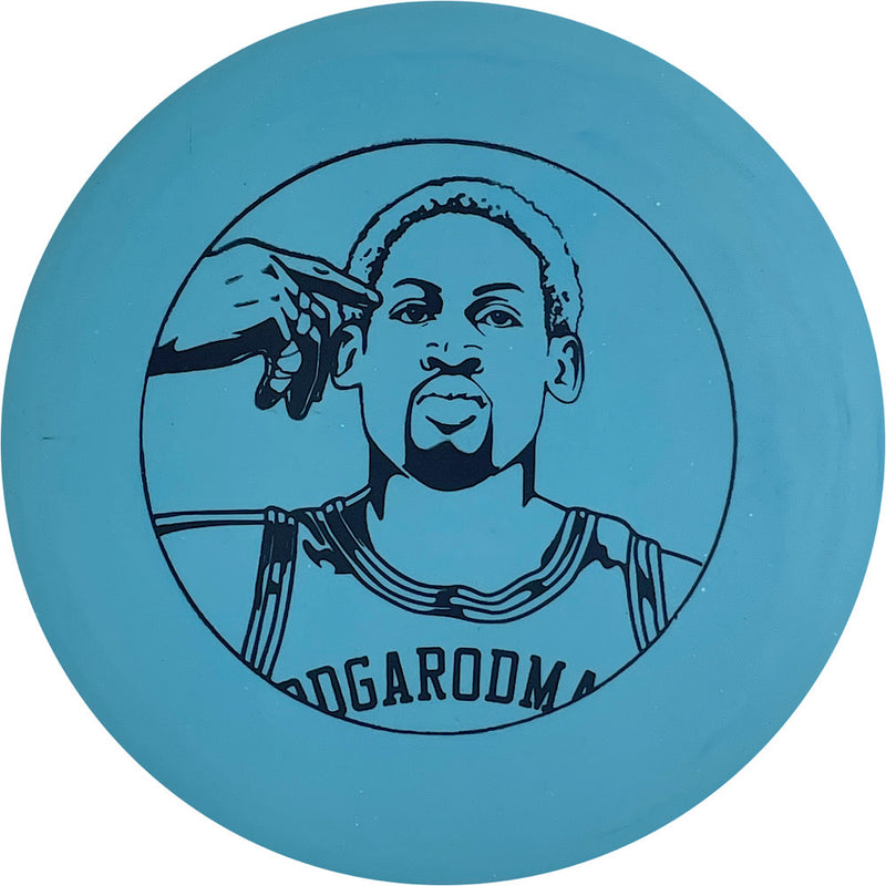 EV-7 OG Base Mobius putt & approach disc, PDGA Rodman stamp, light blue disc