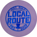 EV-7 OG Base Phi putt & approach disc, Local Route "In the Circle"  stamp, purple disc