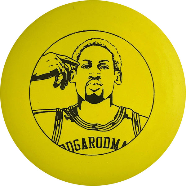 EV-7 OG Soft Mobius putt & approach disc, PDGA Rodman stamp, yellow disc