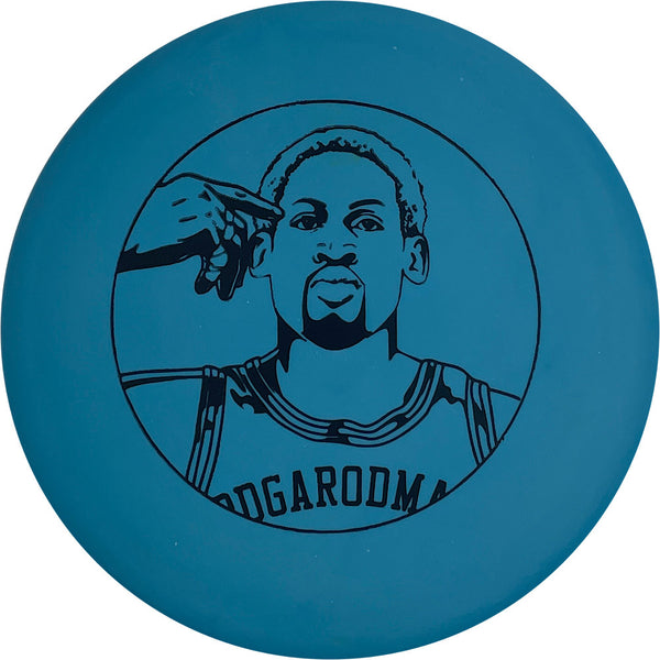 EV-7 OG Soft Phi putt & approach disc, PDGA Rodman stamp, blue disc