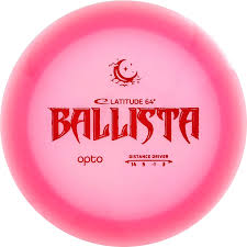 Latitude 64 Opto Moonshine Ballista driver disc, pink disc