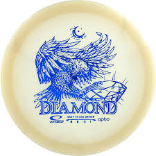 Latitude 64 Opto Moonshine Diamond fairway driver disc, white disc