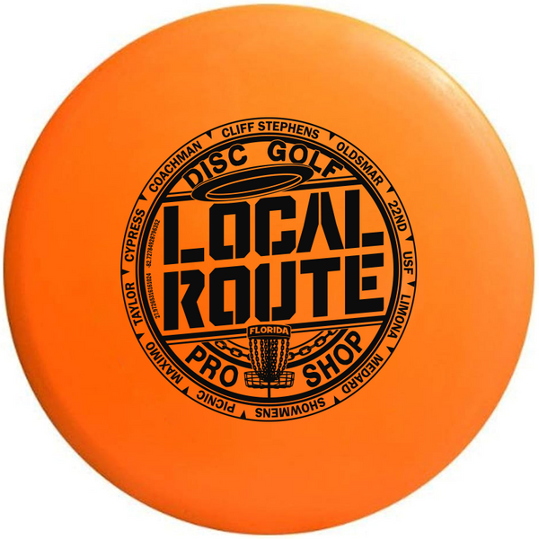 Innova Color Glow KC Pro Roc midrange disc, Local Route "Circle the Bay" stamp, orange disc