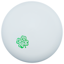 Innova DX Aviar putt & approach disc, St. Patricks Day Lucky Aviar stamp, white and green disc