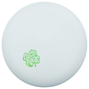 Innova DX Aviar putt & approach disc, St. Patricks Day Lucky Aviar stamp, white and light green disc