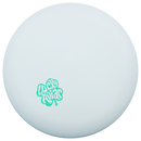 Innova DX Aviar putt & approach disc, St. Patricks Day Lucky Aviar stamp, white and mint disc