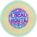 Innova Galactic XT Stingray midrange disc, Local Route "Circle the Bay" stamp, light yellow disc with light green rim