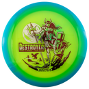 Innova Halo Champion Destroyer driver disc, Henna Bloomros 2026 Tour Series stamp, green disc with blue rim