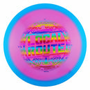 Innova Halo Champion Firebird driver disc, Local Route 2026 Circle the Bay stamp, pink disc with blue rim