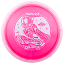 Innova Halo Champion Roadrunner driver disc, Holly Finley 2025 Tour Series stamp, pink disc with white rim