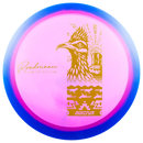 Innova Halo Champion Roadrunner driver disc, LE Desert Roadrunner stamp, pink disc with blue rim