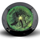 Innova Halo Champion Shryke driver disc, Jessica Gurthie 2026 Tour Series stamp, dark green disc with black rim