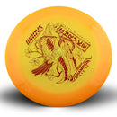 Innova Halo Champion Shryke driver disc, Jessica Gurthie 2026 Tour Series stamp, yellow disc with orange rim