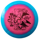 Innova Halo Champion Shryke driver disc, Jessica Weese 2025 Tour Series stamp, pink disc with blue rim