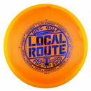 Innova Halo Champion Stingray midrange disc, Local Route 2026 Circle the Bay stamp, orange disc with orange rim