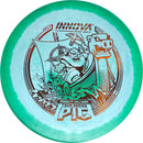 Innova Halo Nexus Pig midrange disc, Bradley Williams 2024 Tour Series stamp, white and light green disc with green rim