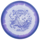 Innova Halo Star Calvin Heimburg Toro midrange disc, 2024 Christmas Toro Sleigh stamp, white disc with purple rim