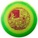 Innova Halo Star Destroyer driver disc, Bradley Williams 2025 Tour Series "Baby Destroyer" stamp, yellow disc with green rim