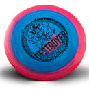 Innova Halo Star Destroyer driver disc, Garrett Gurthie 2026 Tour Series stamp, blue disc with pink rim