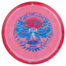 Innova Halo Star Eagle-L fairway driver disc, America250 Eagle-L stamp, light red disc with dark red rim
