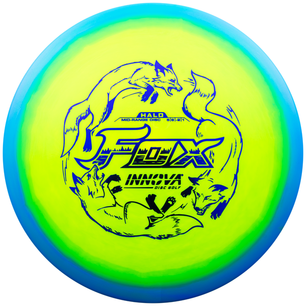 Innova Halo Star Fox midrange disc, green yellow disc with blue rim