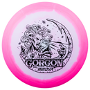 Innova Halo Star Gorgon driver disc, 2025 Gorgon Holiday Stamp stamp, white disc with pink rim