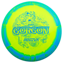 Innova Halo Star Gorgon driver disc, yellow disc with blue and green rim