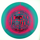 Innova Halo Star Mamba driver disc, Local Route 2026 Circle the Bay stamp, pink disc with turquoise rim