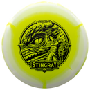 Innova Halo Star Stingray midrange disc, Kat Mertsch 2025 Tour Series stamp, yellow disc with white rim