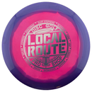 Innova Halo Star Tern driver disc, Local Route "Circle the Bay" stamp, pink disc with purple rim