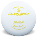 Innova KC Pro Aviar putt & approach disc, Calvin Heimburg PDGA Major Champion Signature Series stamp, yellow disc