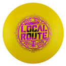 Innova Luster Champion Classic Roc putt & approach disc, Local Route 2026 Circle the Bay stamp, yellow disc