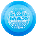 Innova Luster Champion Max driver disc, Kevin Jones 2025 Tour Series stamp, blue disc