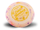 Innova Party Time Destroyer driver disc, Calvin Heimburg 2025 DGPT Champion stamp, light orange and multi color disc