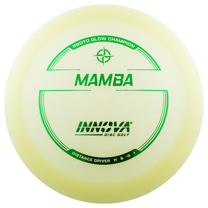 Innova Proto Glow Champion Mamba driver disc, green disc