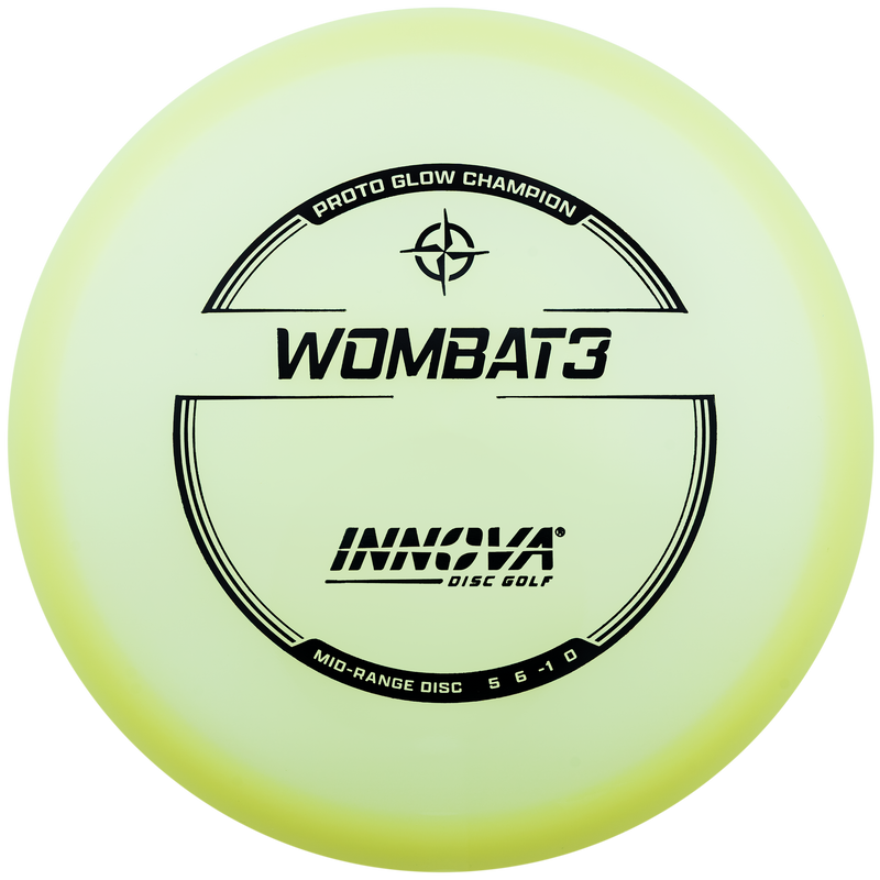 Innova Proto Glow Champion Wombat3 midrange disc, glow and black disc