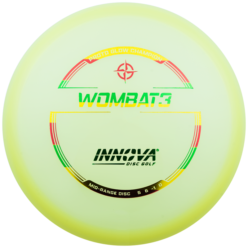 Innova Proto Glow Champion Wombat3 midrange disc, glow and multi color disc