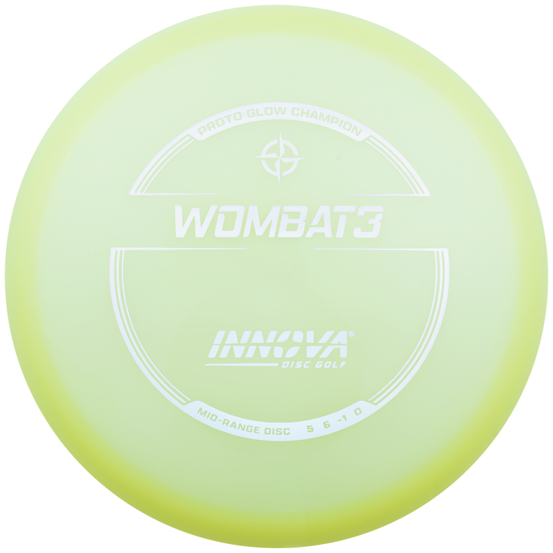 Innova Proto Glow Champion Wombat3 midrange disc, glow and white disc