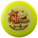 Innova Proto Glow Halo Star Destroyer driver disc, Henna Blomroos 2025 Tour Series stamp, light yellow disc with yellow rim