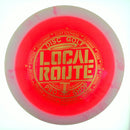 Innova Proto Glow Halo Star Gorgon driver disc, Local Route 2026 Circle the Bay stamp, pink disc with white rim