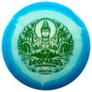 Innova Proto Glow Halo Star Leopard3 fairway driver disc, Ohn Scoggins 2025 Tour Series stamp, light blue disc with blue rim