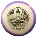 Innova Proto Glow Halo Star Leopard3 fairway driver disc, Ohn Scoggins 2025 Tour Series stamp, white disc with purple rim