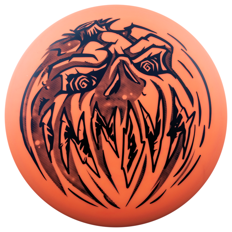 Innova Proto Glow Nexus Aviar putt & approach disc, 2025 XXL Pumpkin stamp, orange and black disc