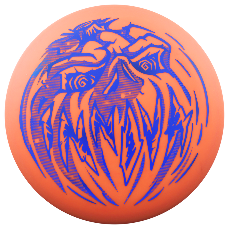 Innova Proto Glow Nexus Aviar putt & approach disc, 2025 XXL Pumpkin stamp, orange and blue disc