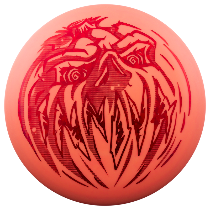 Innova Proto Glow Nexus Aviar putt & approach disc, 2025 XXL Pumpkin stamp, orange and red disc